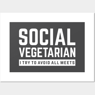 Social Vegetarian Posters and Art